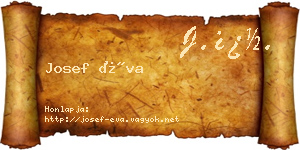 Josef Éva névjegykártya