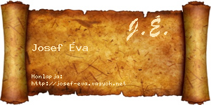 Josef Éva névjegykártya
