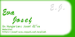 eva josef business card